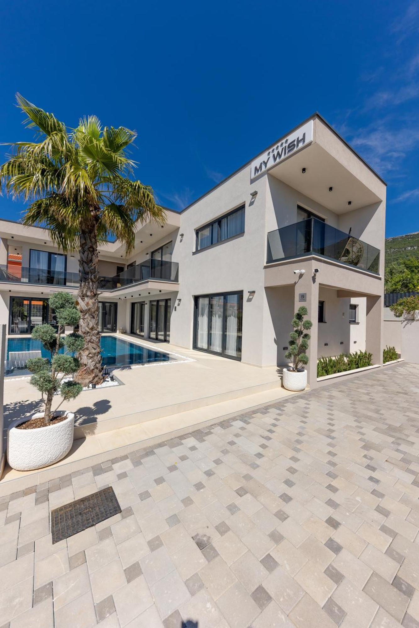 Luxury Villa My Wish With Pool Kastel Stari Bagian luar foto